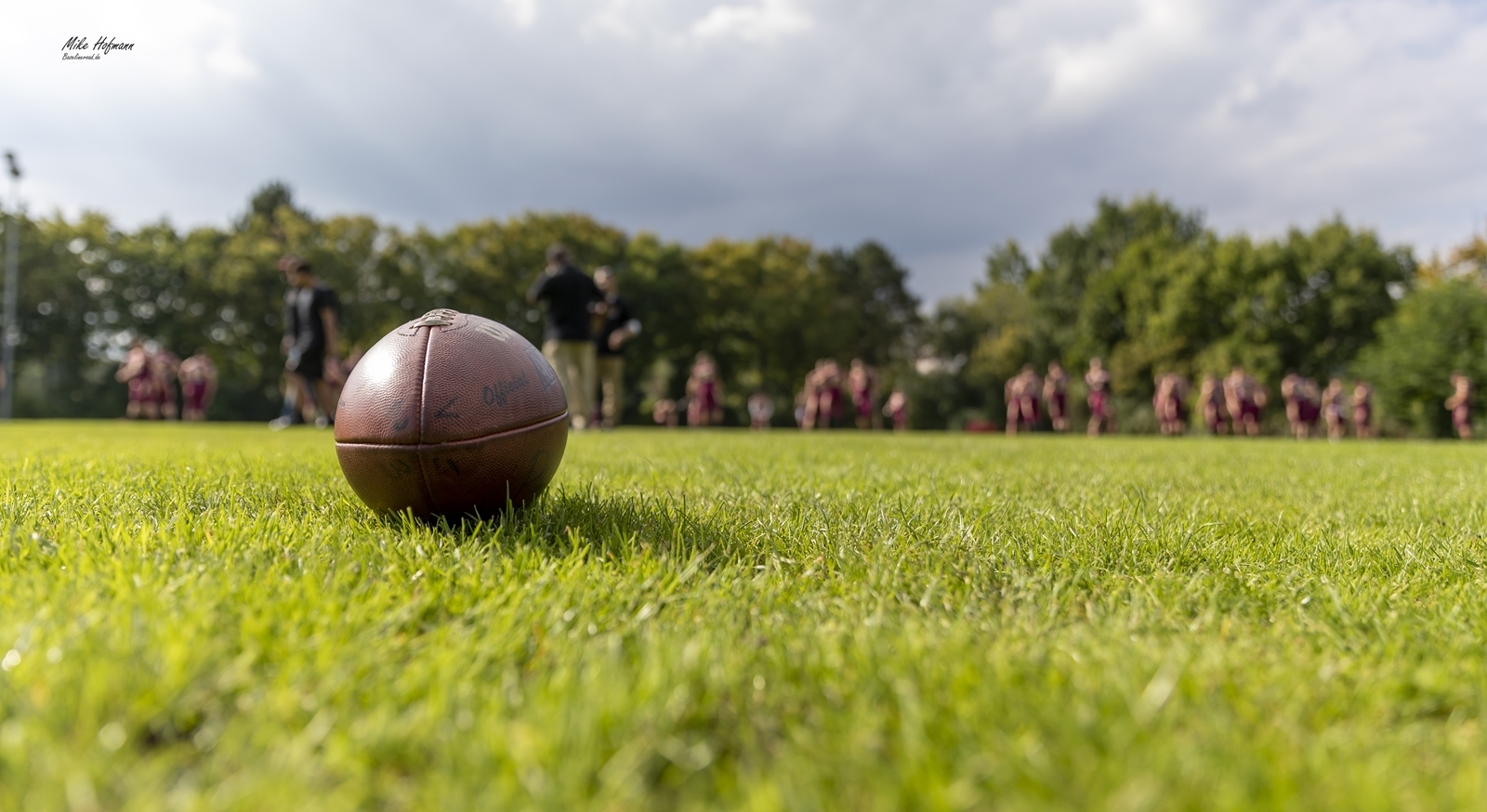 Football auf dem Rasen