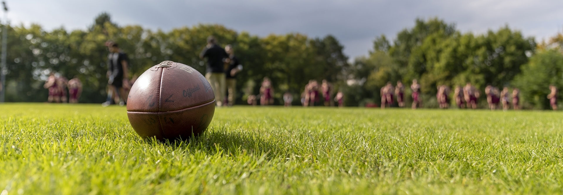 Football auf der Wiese